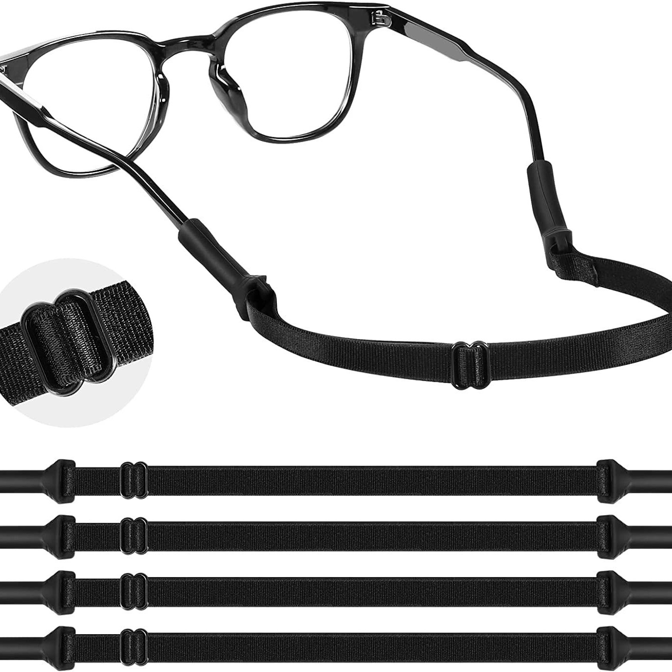Sunglass Retainer Cord - 4 szt. Paski do okularów dla