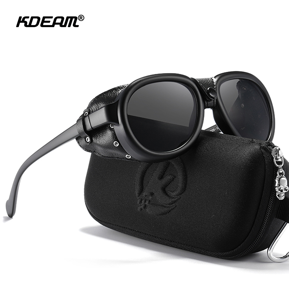 Sunglasses Aviator Polarized - KDEAM Pilot okulary przeciwsłoneczne Steampunk męskie