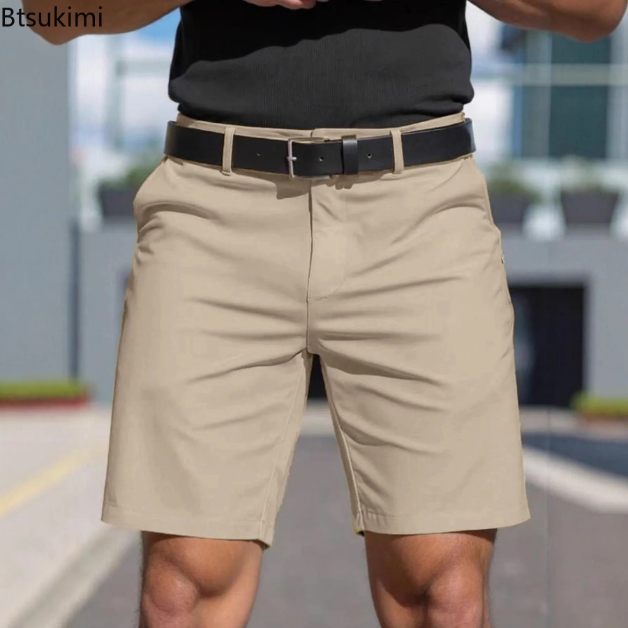 Shorts Chino Slim - Letnie Nowe Męskie Gładkie Slim Chino