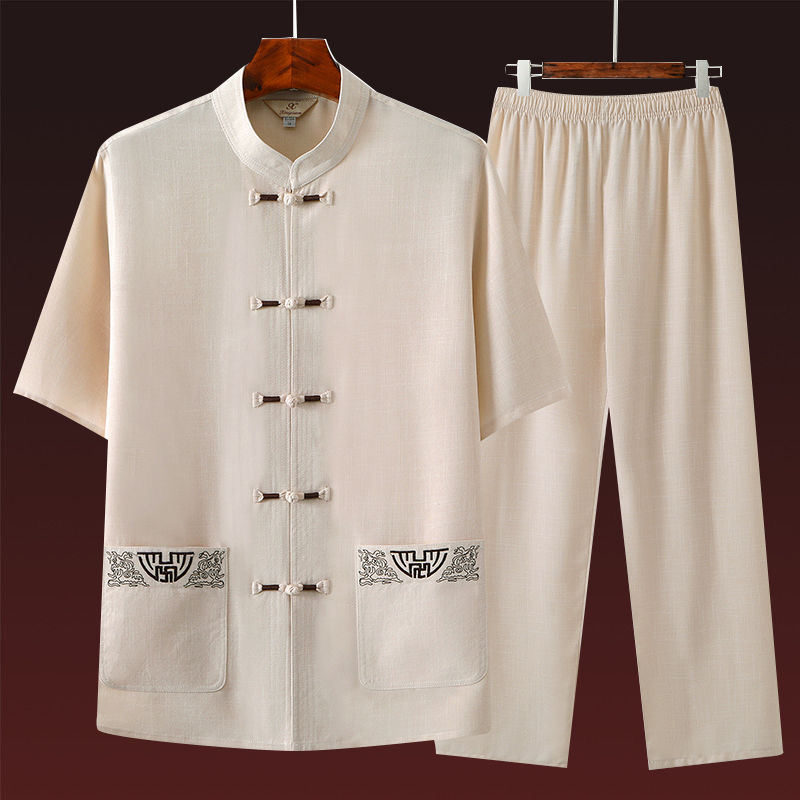 Short Linen Drawstring - 2024 letnie nowe modne jednokolorowe bawełniane