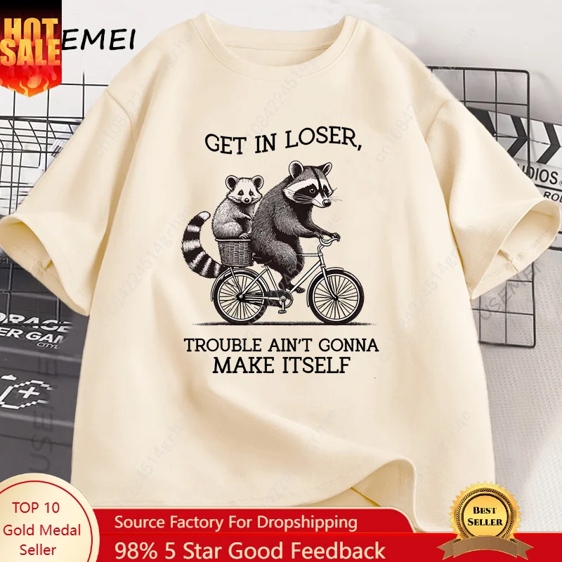 Tee Graphic Print - Koszulka Get in Loser T Shirt