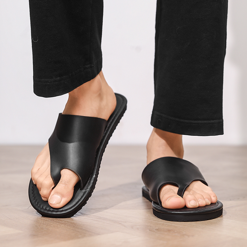 Flip Flop Leather Men - Wysokiej jakości męskie klapki, modne japonki,