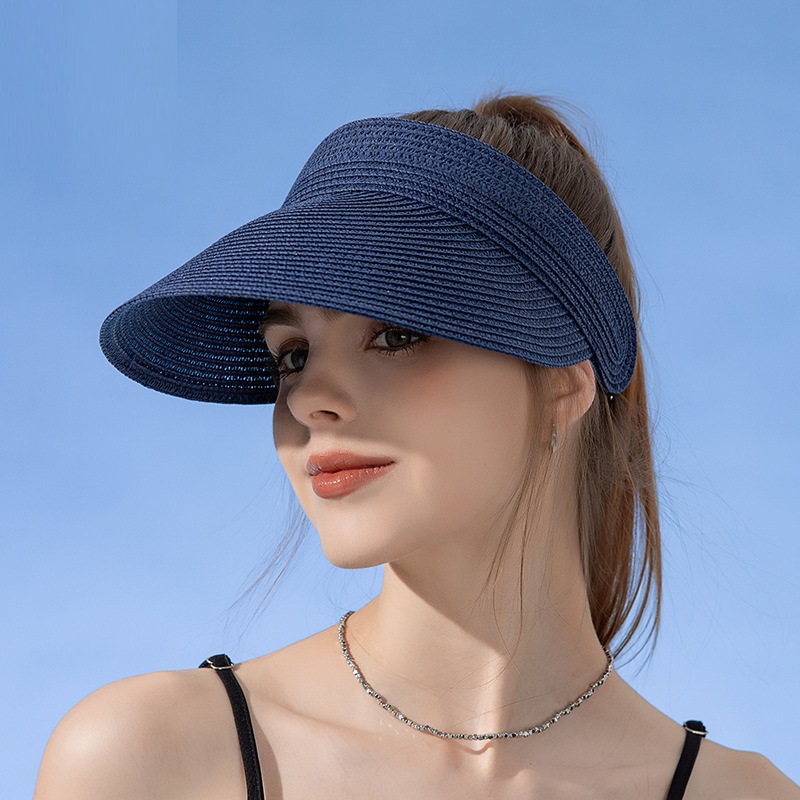 Bucket Hat Straw - Damski kapelusz przeciwsłoneczny z szerokim rondem