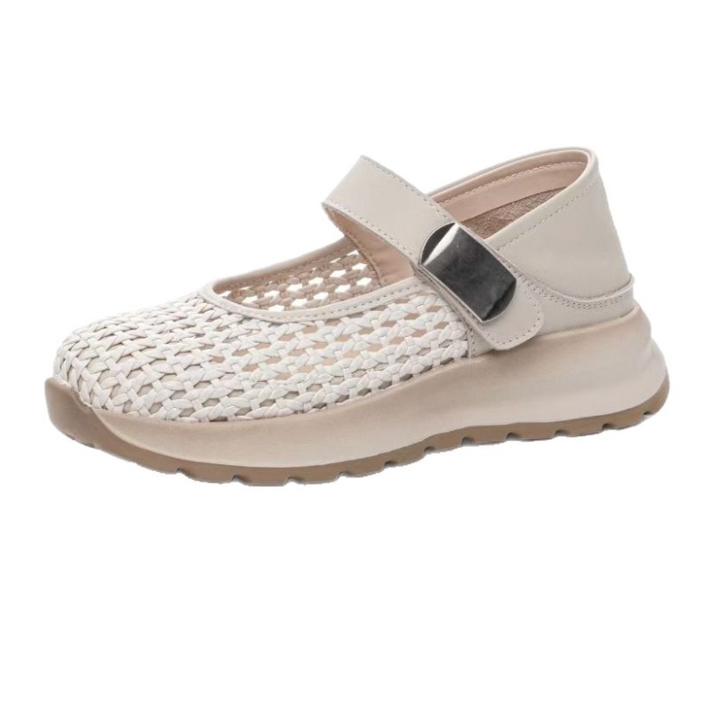 Espadrille Slip On - Damskie wsuwane baleriny Mary Jane z