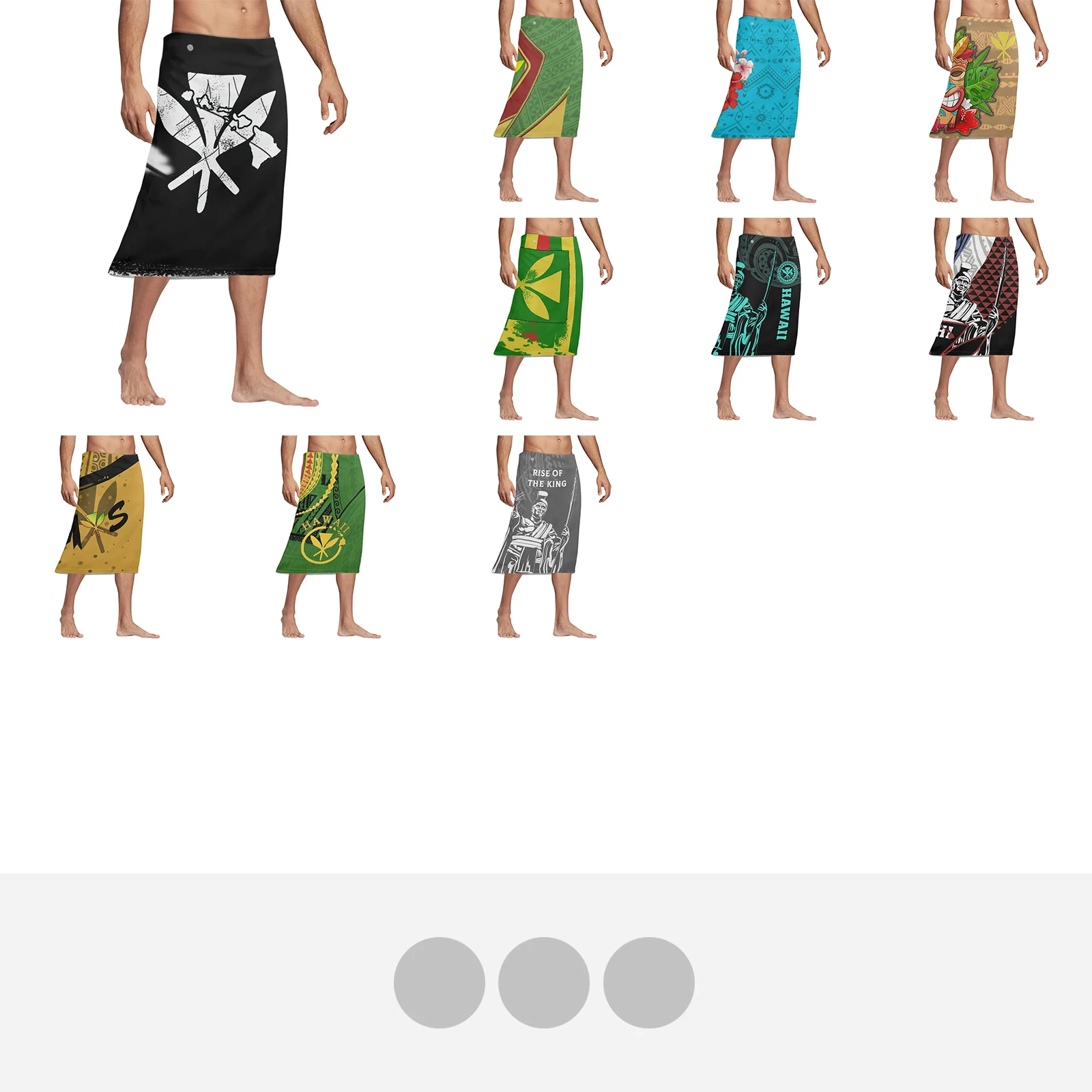 Sarong Men Wrap - Polinezyjskie tatuaż Tribal nadruki, powstanie królewskiego