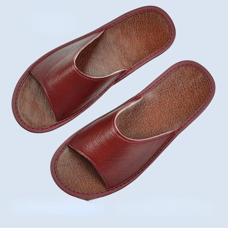 Flip Flop Leather Men - XIHAHA Letnie Modne Klapki Męskie ze