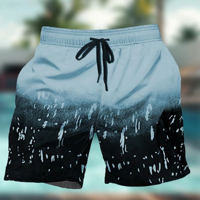 Trunks Board Surf - Gradientowe kolorowe graficzne kąpielówki dla mężczyzn