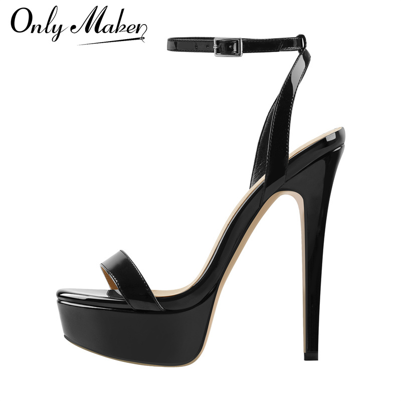 Casual Sandal Leather - Onlymaker Damskie Sandały na Platformie Szpilki
