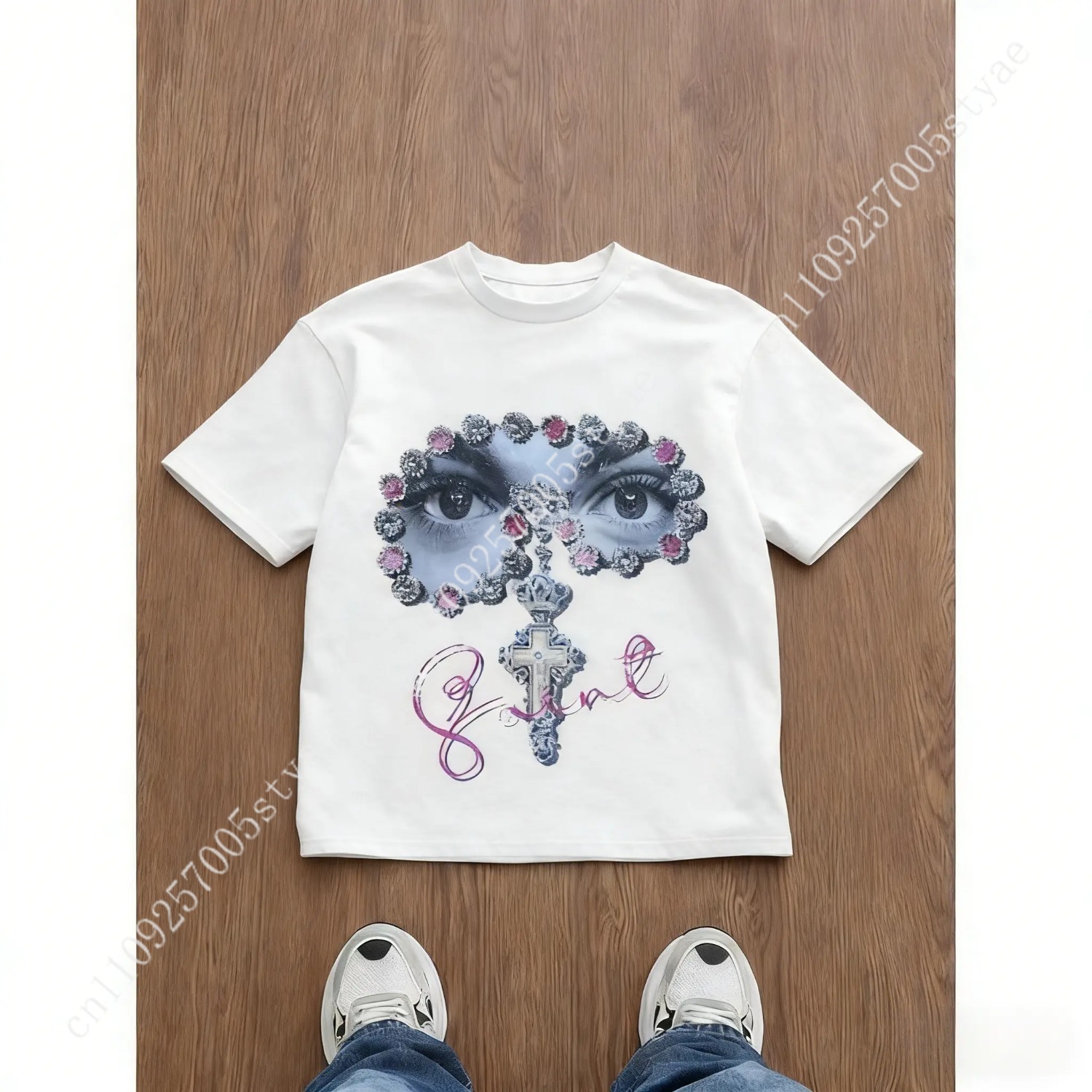 Tee Graphic Print - Męska koszulka z grafiką o luźnym