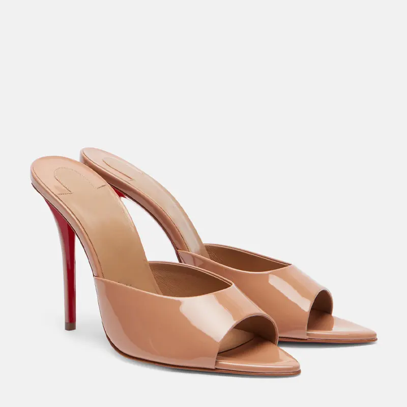 Casual Sandal Leather - Damskie buty Nowe szpiczaste sandały rzymskie