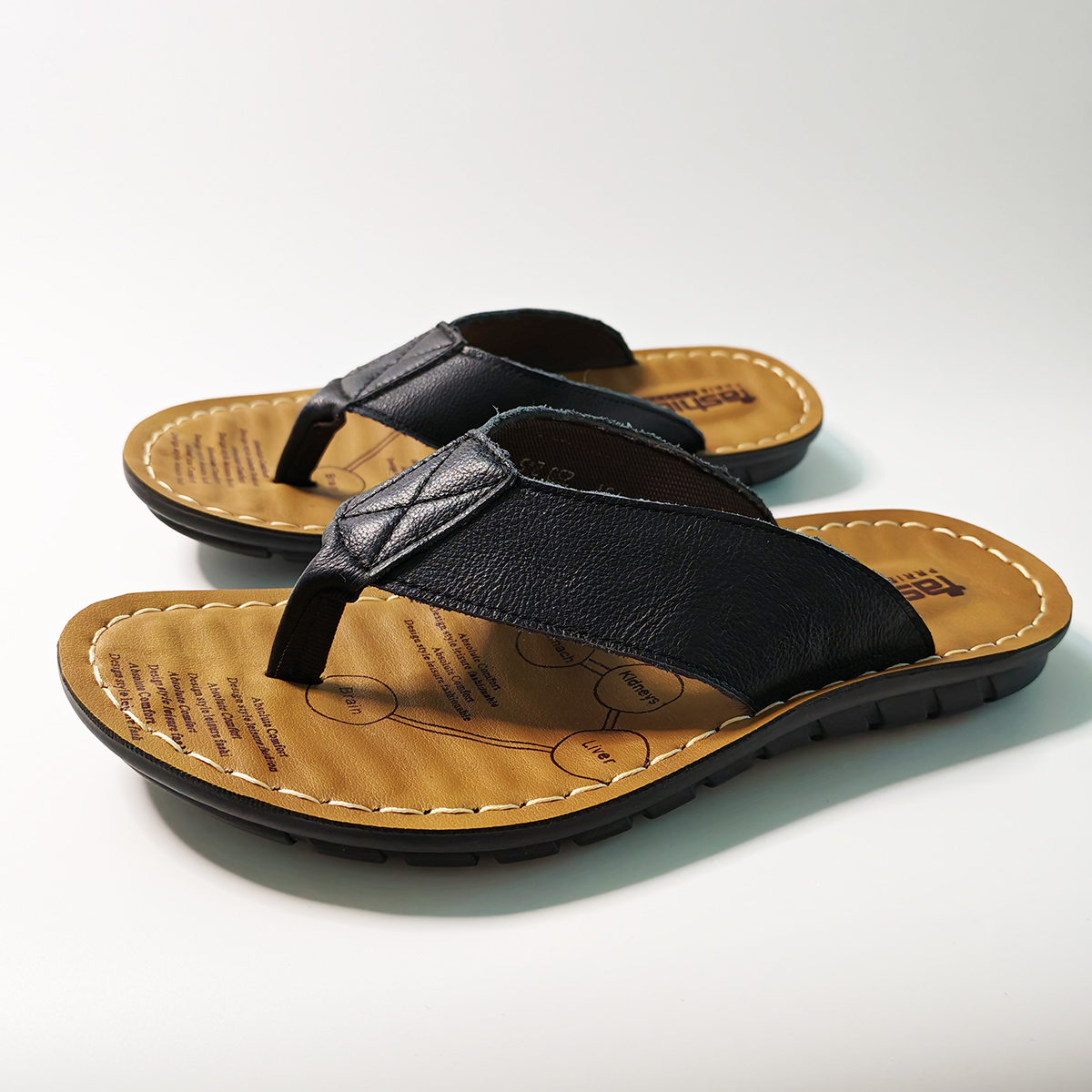 Flip Flop Leather Men - Letnie buty męskie Klapki Skórzane Japonki