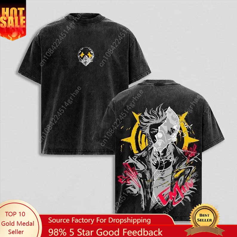 Tee Graphic Print - Koszulka Gachiakuta Vintage Anime z efektem