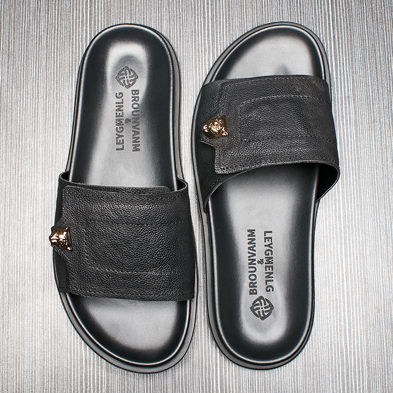 Flip Flop Leather Men - Nowe, oryginalne skórzane klapki męskie z