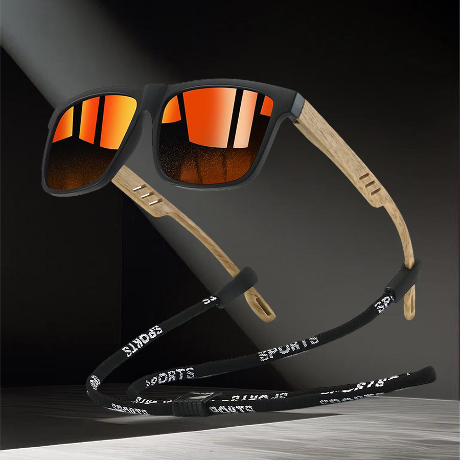 Sunglass Retainer Cord - Okulary przeciwsłoneczne Fashion Square z łańcuszkiem,