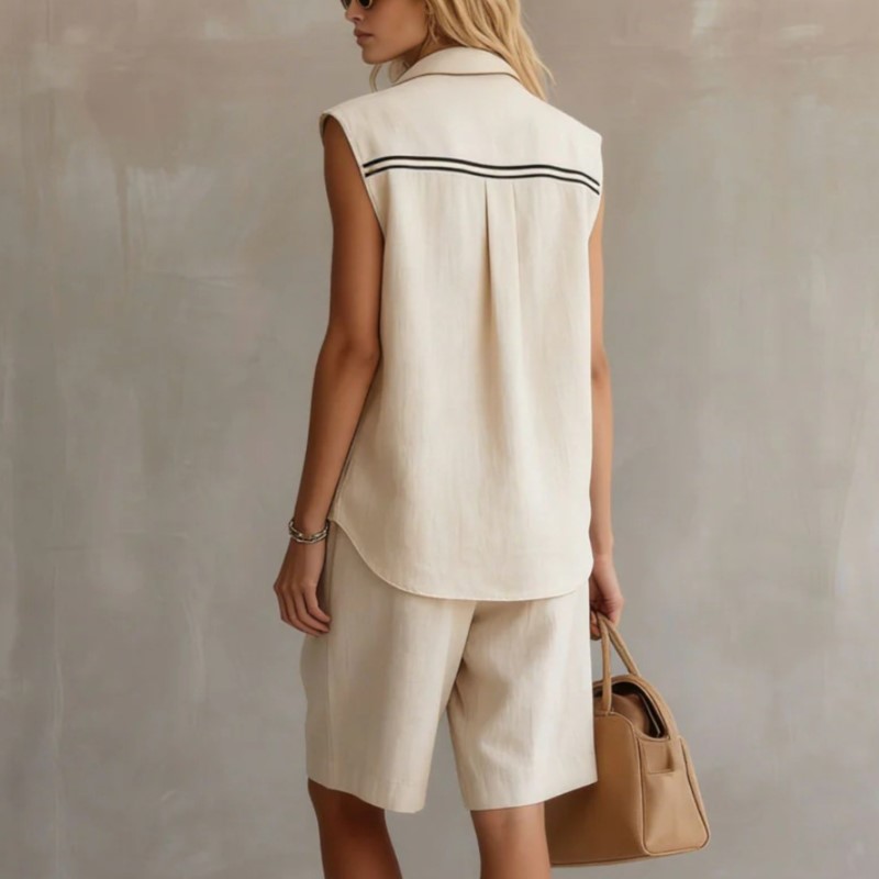 Letnie komplety damskie z mies – Shirt Camp Collar recenzja i cena