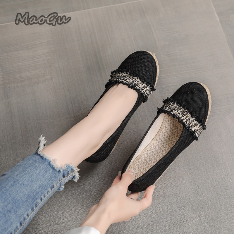 Damskie espadryle na koturnie, – Espadrille Slip On recenzja i cena