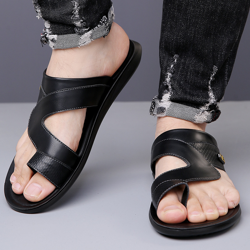 Męskie skórzane sandały 2026,  – Flip Flop Leather Men recenzja i cena