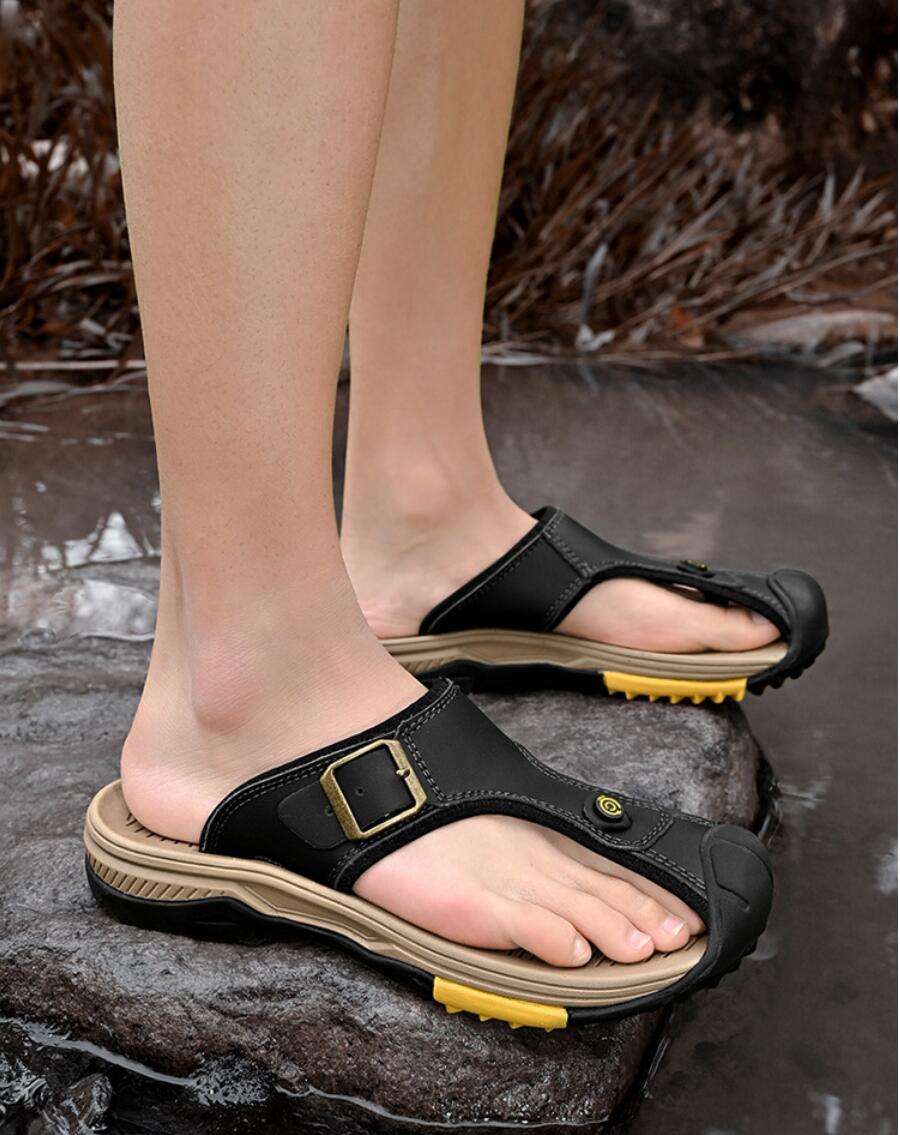 Sandały męskie ze skóry natura – Flip Flop Leather Men recenzja i cena