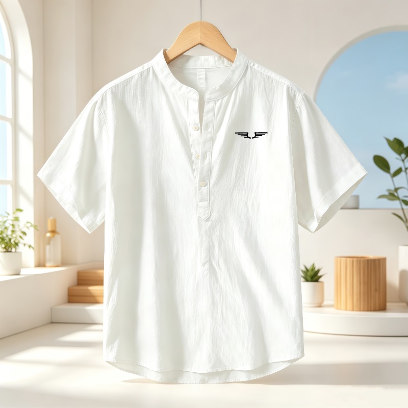 Męska koszula z krótkim rękawe – Linen Shirt Breathable recenzja i cena