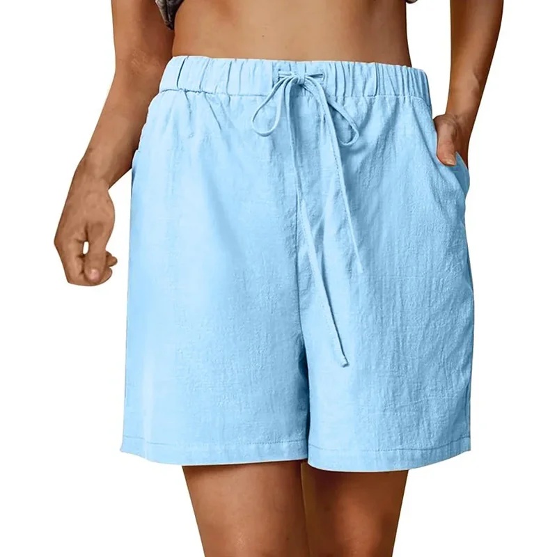 Damskie letnie szorty na co dz – Short Linen Drawstring recenzja i cena