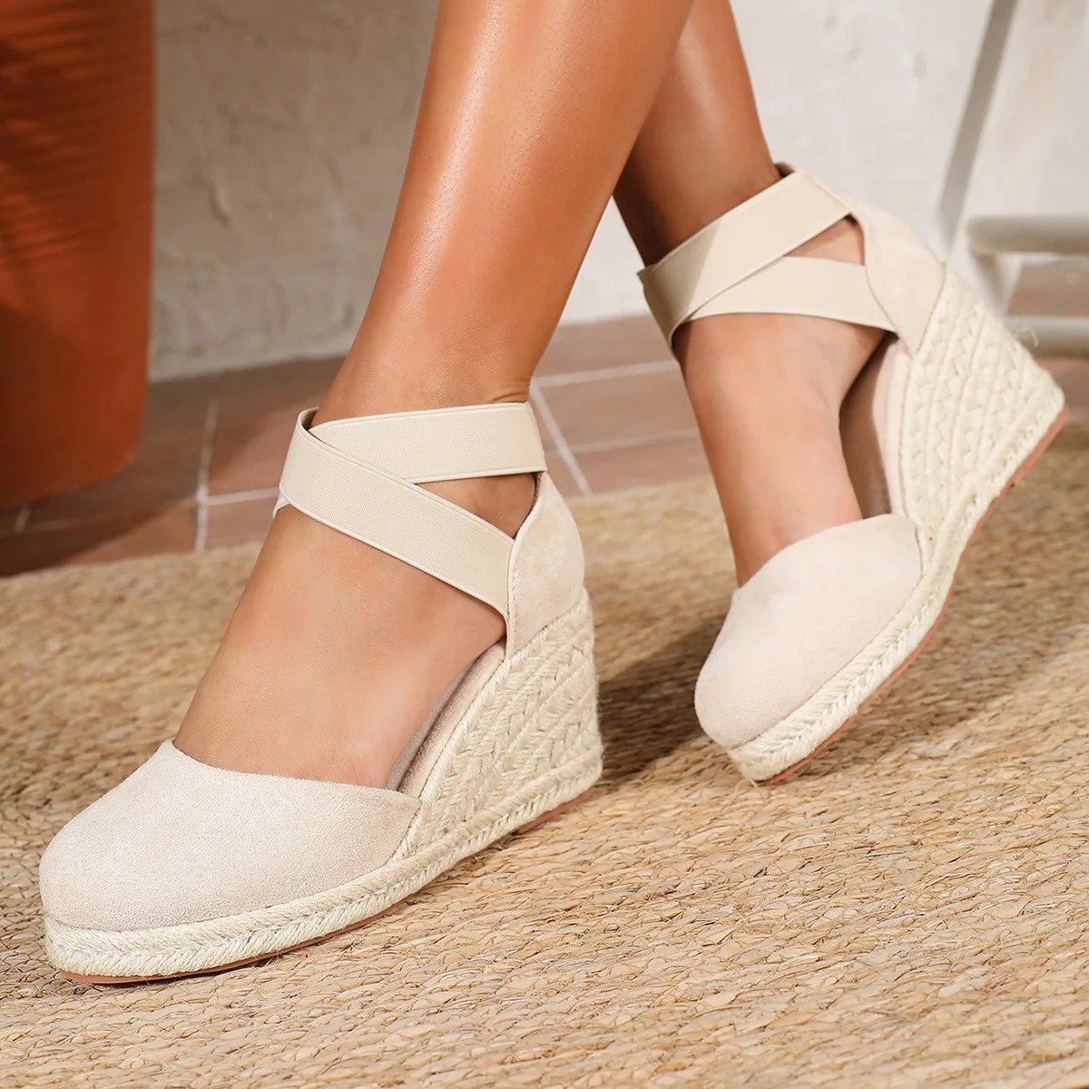 Damskie espadryle na koturnie  – Espadrille Slip On recenzja i cena