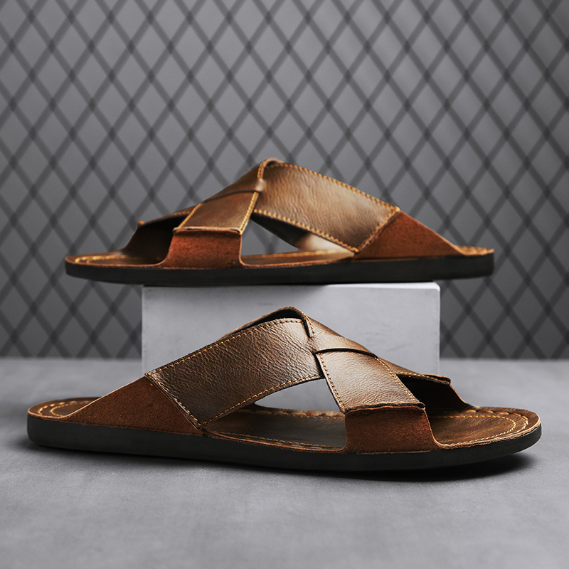Męskie klapki ze skóry natural – Flip Flop Leather Men recenzja i cena