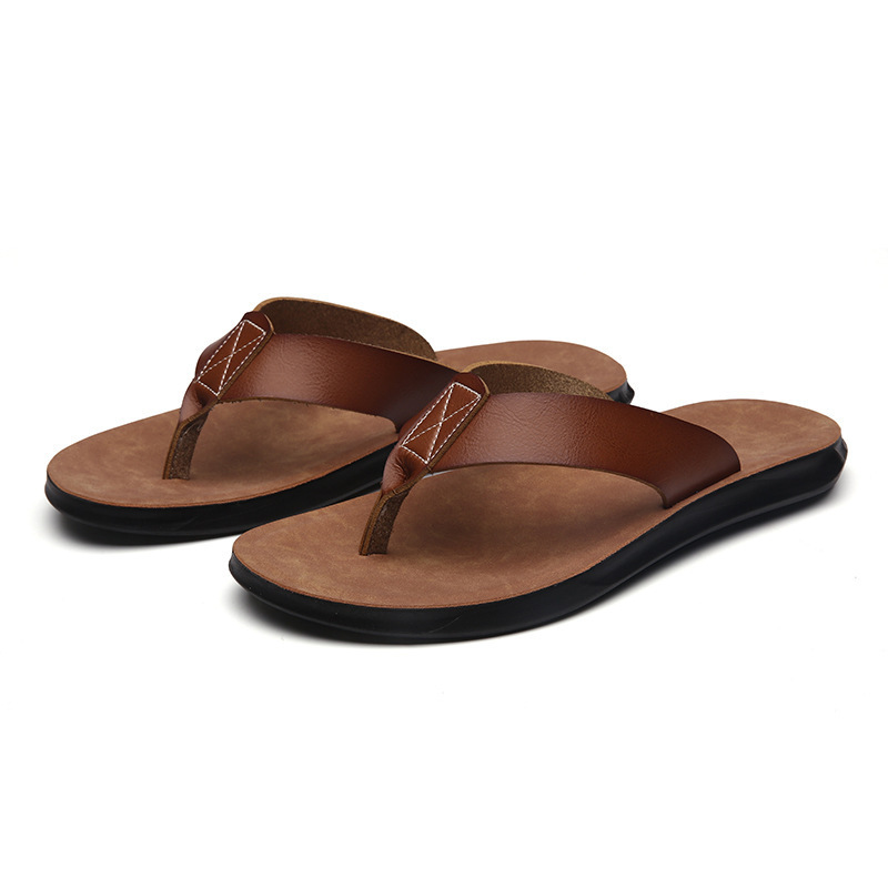 38-47 Nowe włoskie skórzane kl – Flip Flop Leather Men recenzja i cena