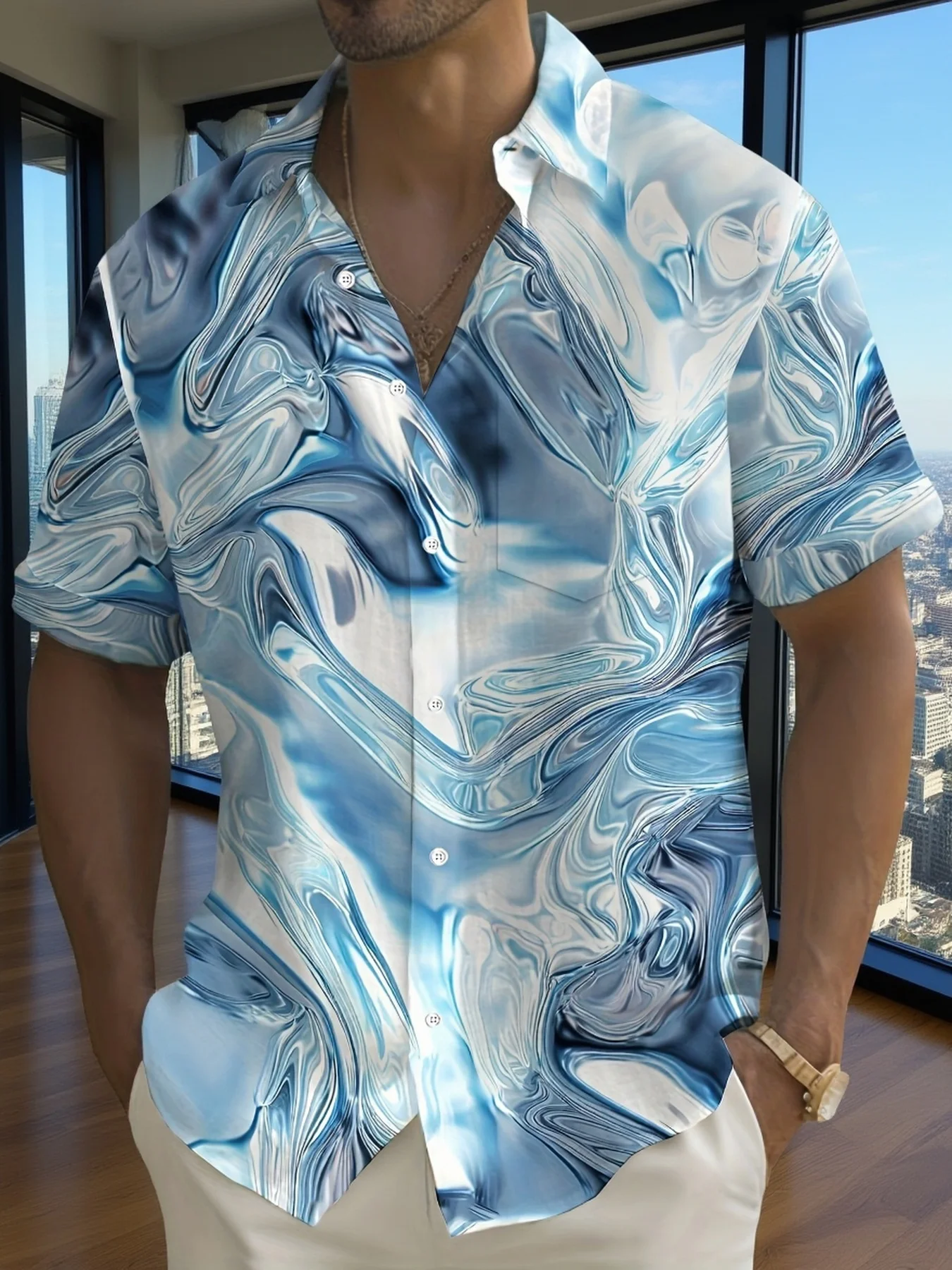Koszula resortowa z minimalną  – Resort Shirt Floral recenzja i cena