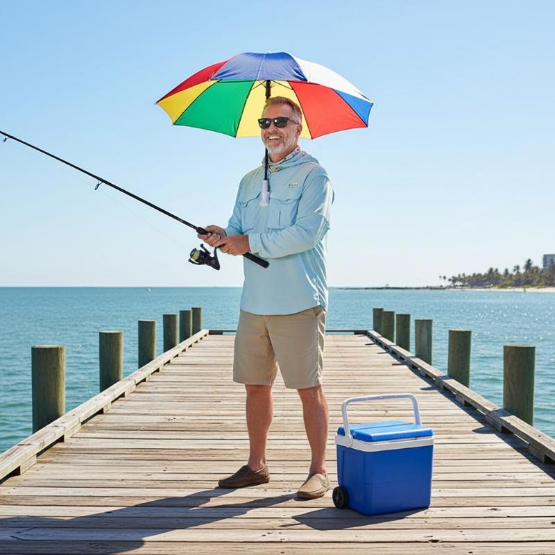 Składany parasol na głowę, wod – Bucket Hat Straw recenzja i cena