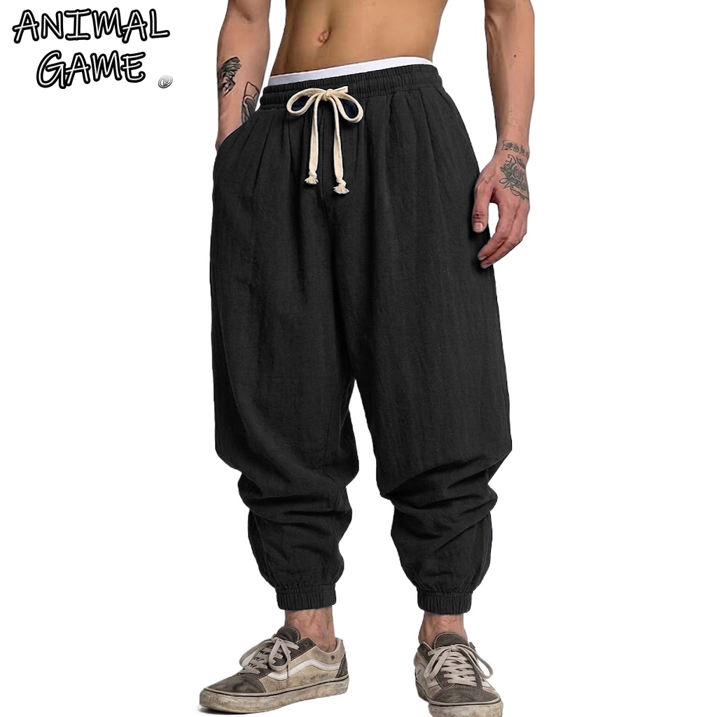 Koreańskie lniano-bawełniane s – Short Linen Drawstring recenzja i cena