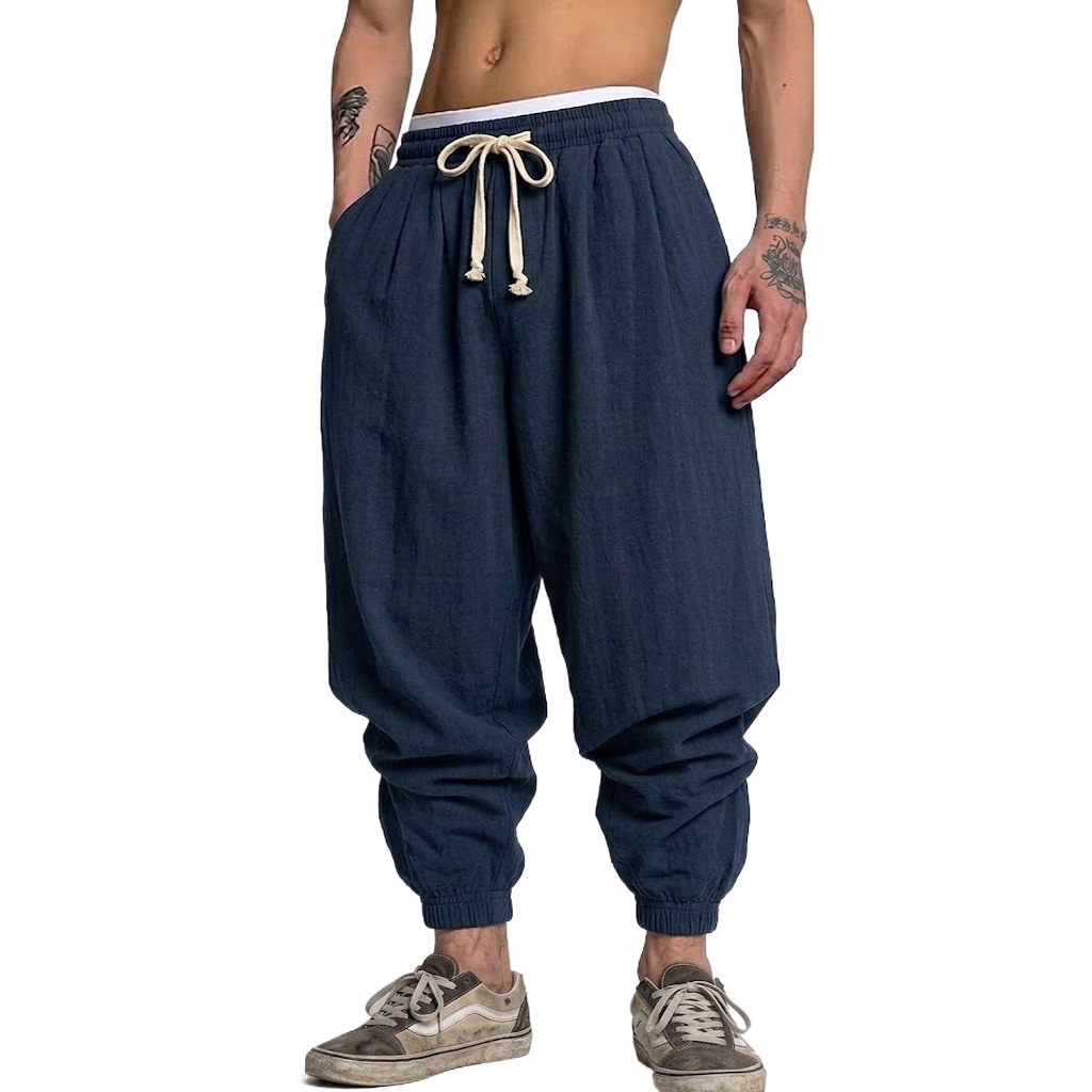 Koreańskie lniano-bawełniane s – Short Linen Drawstring recenzja i cena