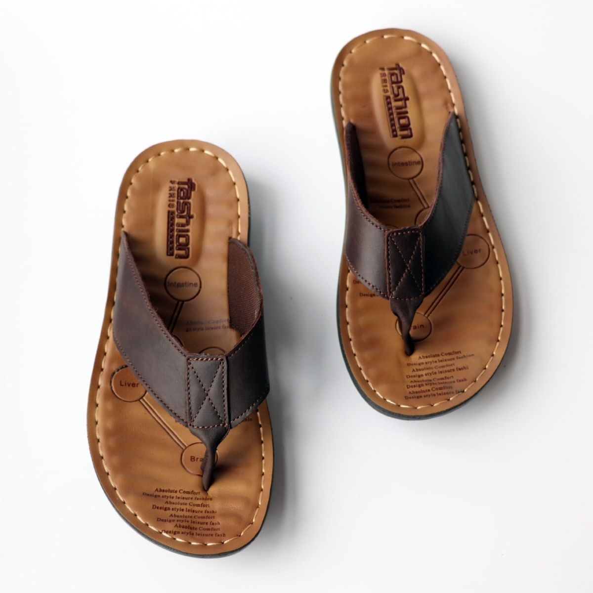 Letnie buty męskie Klapki Skór – Flip Flop Leather Men recenzja i cena