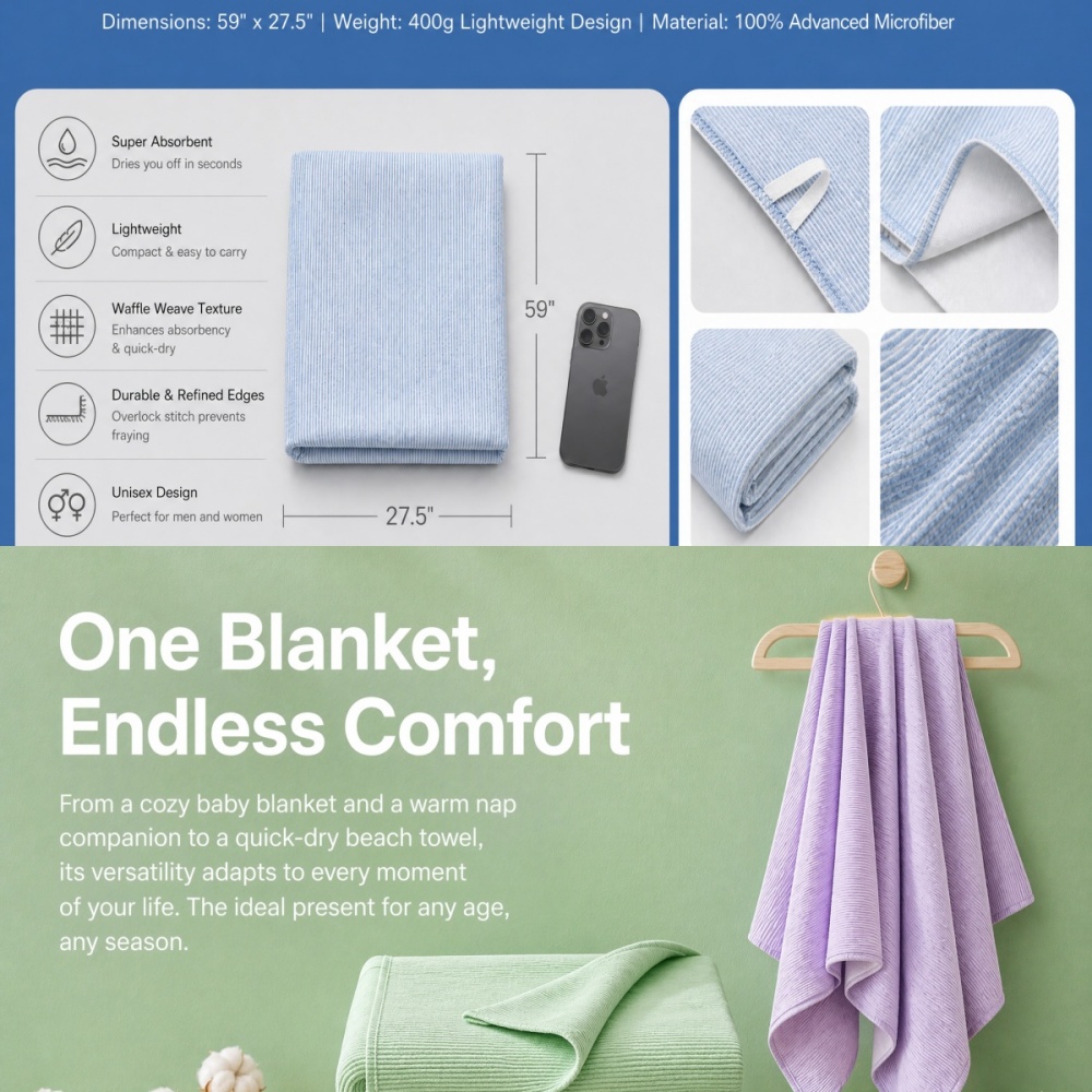 Ręcznik kąpielowy w paski BRLP – Beach Towel Large recenzja i cena