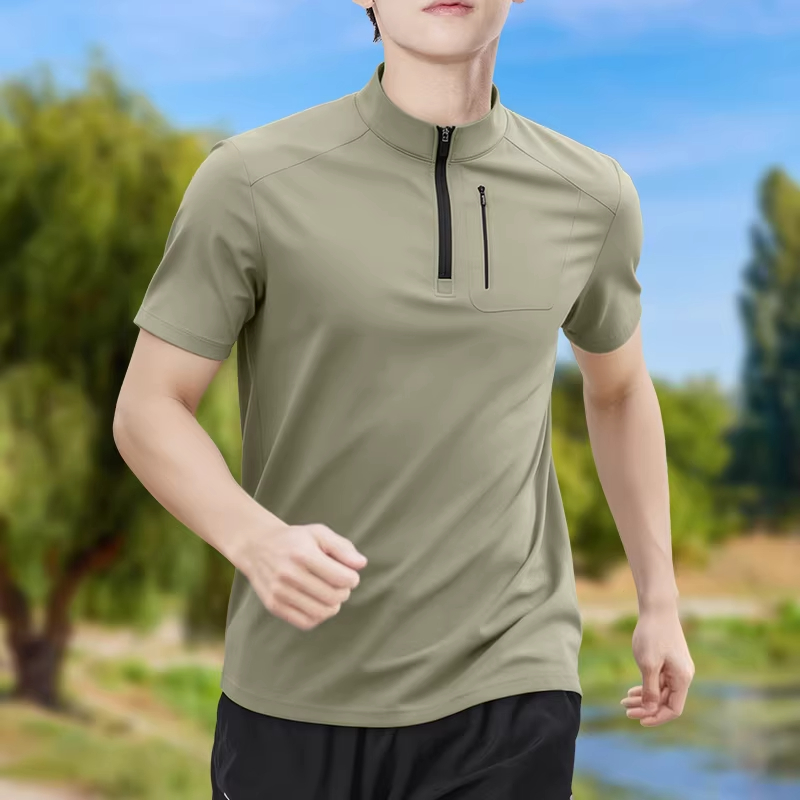 Męska koszulka z krótkim rękaw – Shirt Camp Collar recenzja i cena