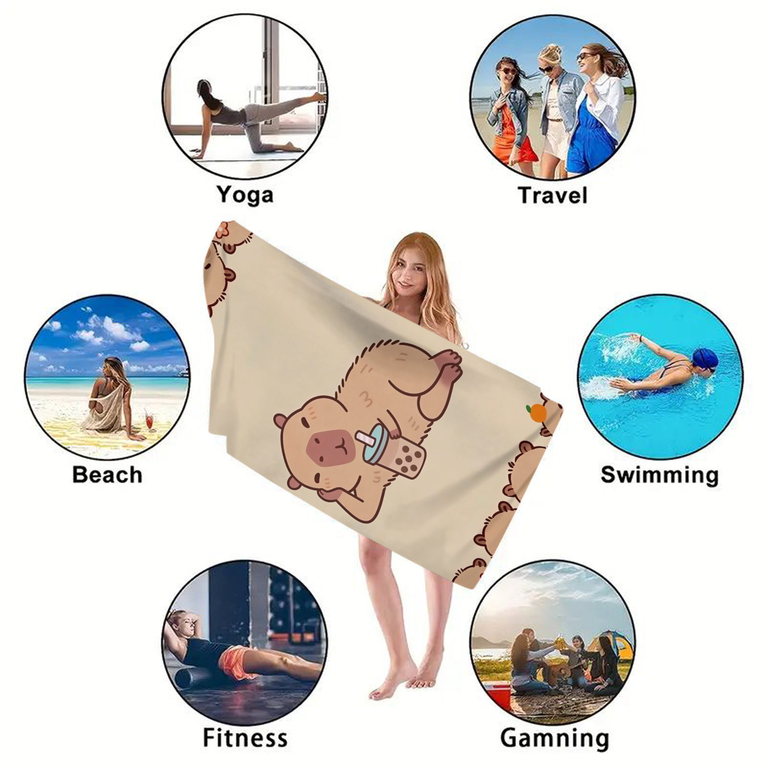 Bardzo duża ręcznik plażowy -  – Beach Towel Large recenzja i cena