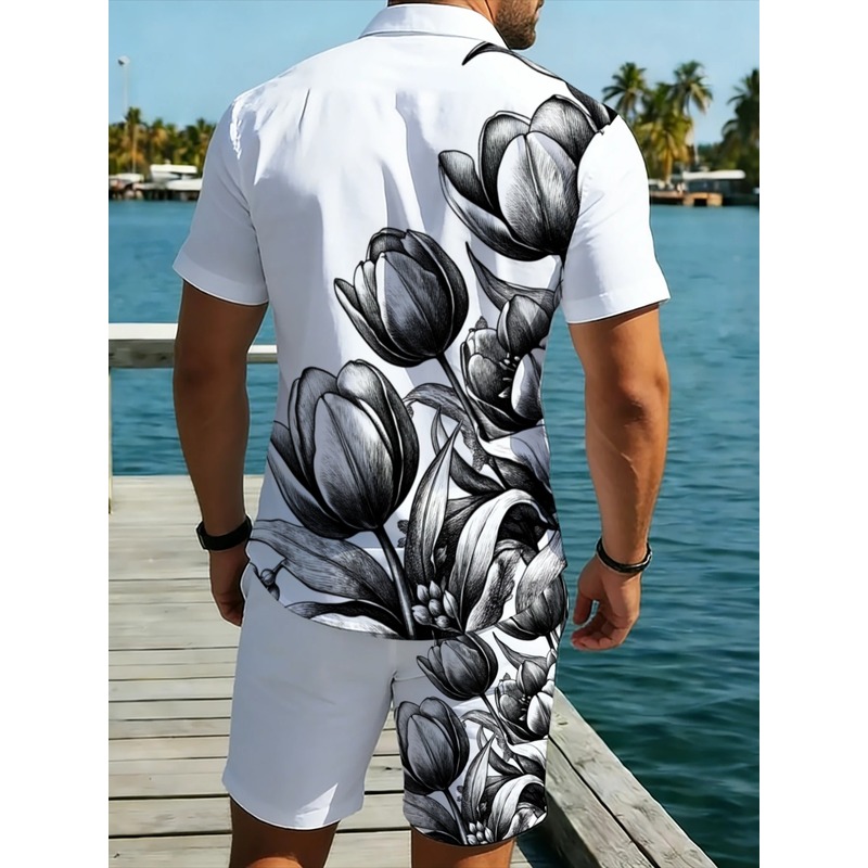 Męski zestaw koszuli i szortów – Resort Shirt Floral recenzja i cena
