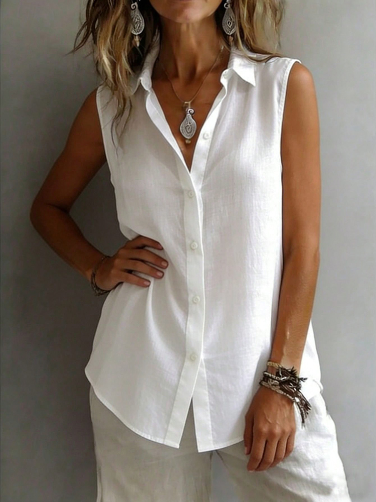 Modna i elegancka koszula bez  – Shirt Camp Collar recenzja i cena