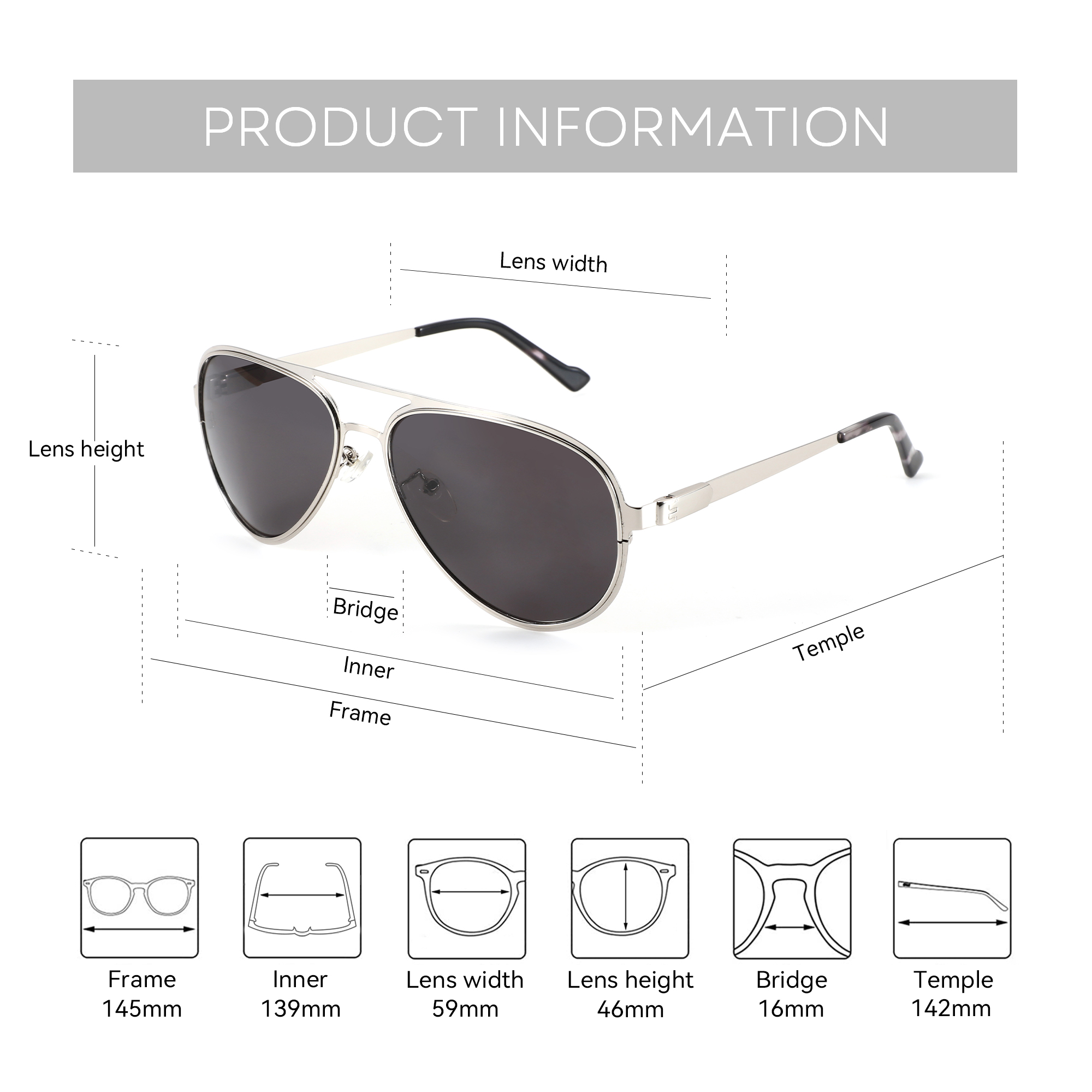 Okulary przeciwsłoneczne męski – Sunglasses Aviator Polarized recenzja i cena