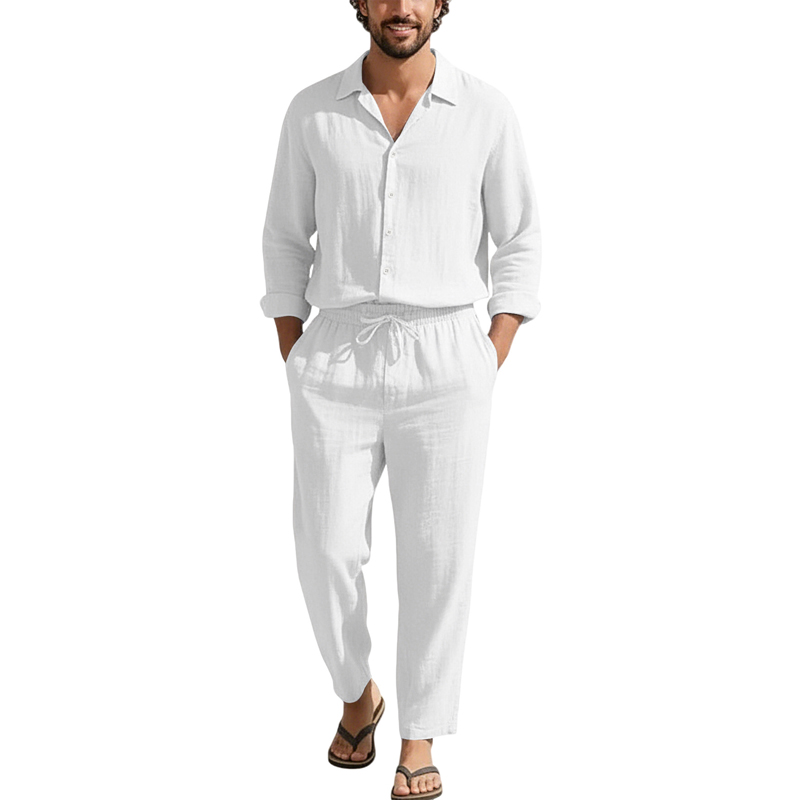 Wiosenno-letnie lniane zestawy – Linen Shirt Breathable recenzja i cena