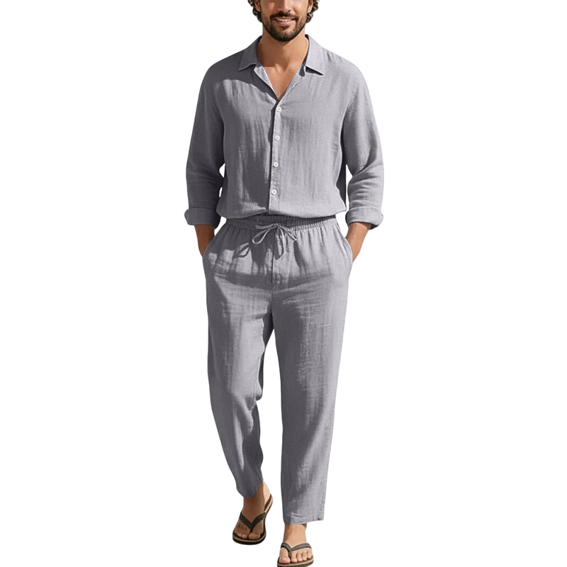 Wiosenno-letnie lniane zestawy – Linen Shirt Breathable recenzja i cena